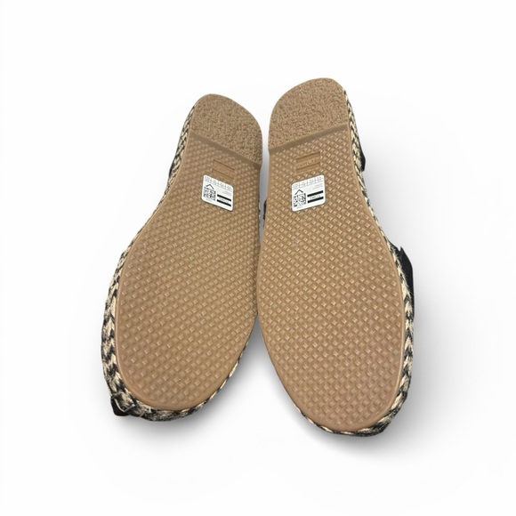 Toms Black Katalina Suede Lace-Up Espadrille Flats with Braided Jute Sole NWT - Picture 3 of 3